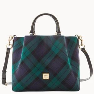 🆕Dooney & Bourke Large Barlow  Blackwatch Plaid Handbag Purse
